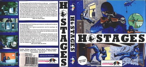 Hostages box art for ZX Spectrum